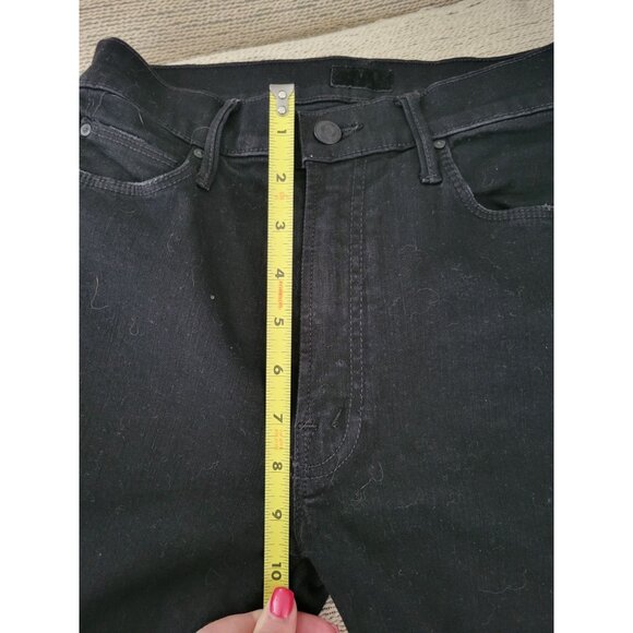 Mother Stunner Zip Ankle Step fray Black Jeans denim size 25 designer - Picture 7 of 9